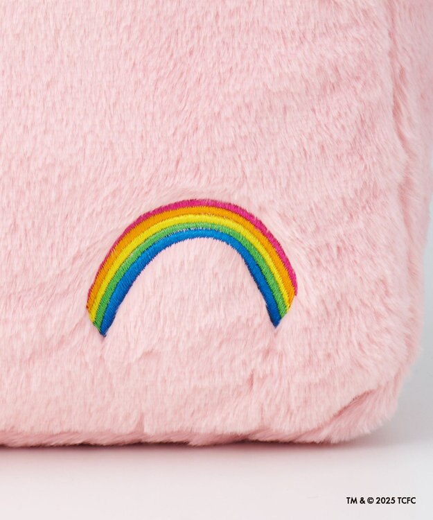 MOONBAT Care Bears(ケアベア) フェイクファーバッグ A4サイズ 手洗い可能 ペールピンク