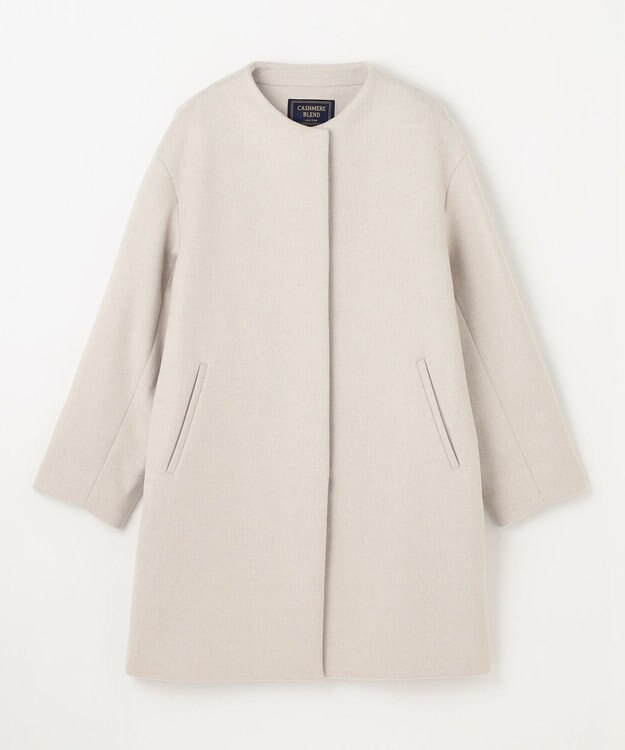 ANY L 【防風裏地】カシミヤブレンドコート グレージュ