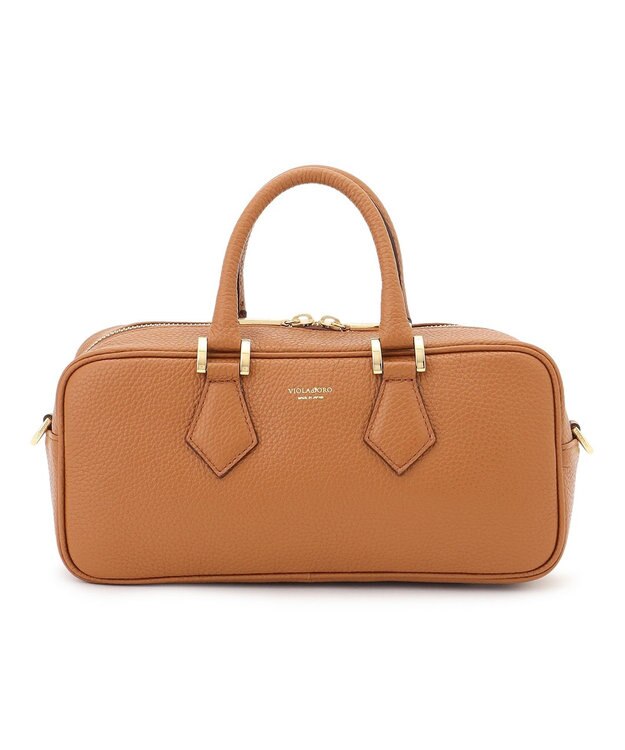 23区 【先行予約】VIOLAd'ORO シュリンクレザー 2WAY スクエア ボストンバッグ キャメル系
