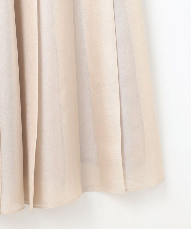 自由区 【Exclusive】シャイニープリーツ スカート ベージュ