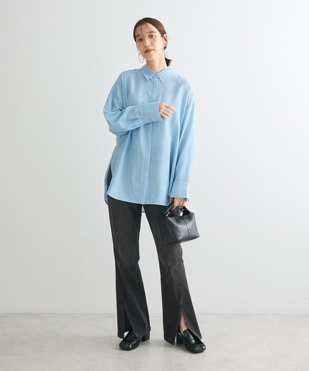 Green Parks ””とろっ””とシルキーシャツ Blue