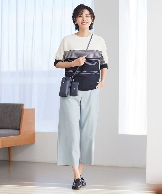 J.PRESS LADIES 【セットアイテム】 エコバッグ付き スマホ ポシェット ネイビー系