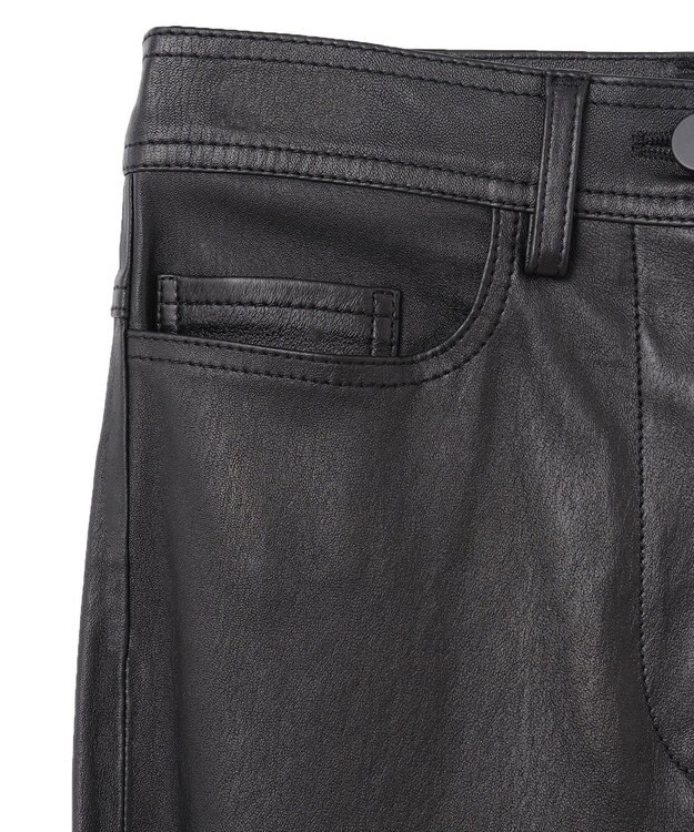 JOSEPH 【FOUNDATIONS】【AW23】レザーストレッチ　スリムフィットトラウザーズ Black