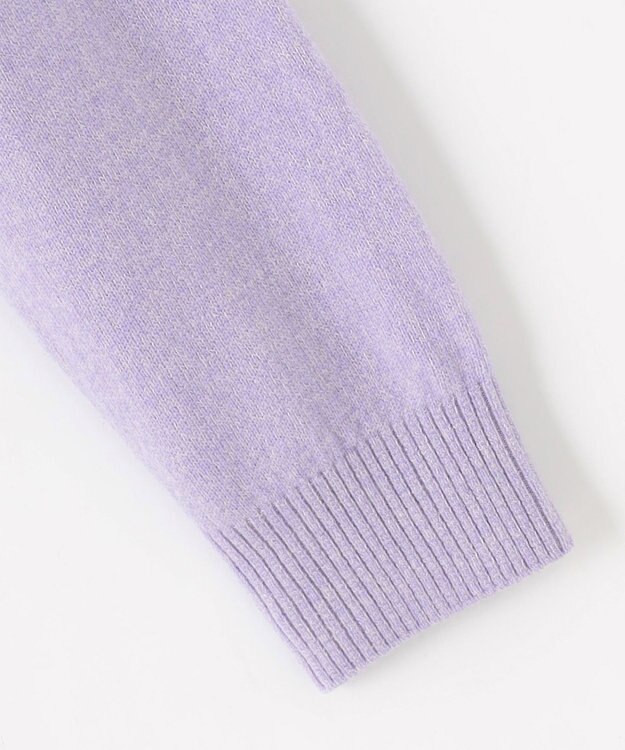 JOSEPH ABBOUD 【キングサイズ・暖か/軽量】カシミヤブレンド ハーフジップ ニット ライラック系