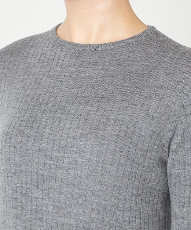 NAVE 【Nave・手洗い可】リュクスウール クルーネックニット ライトグレー系