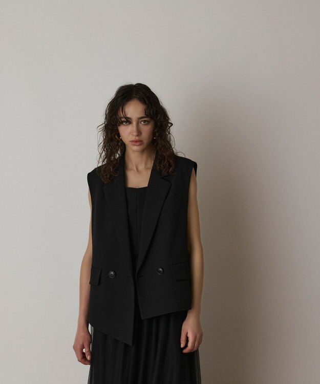 GRACE CONTINENTAL イレヘムジレジャケット ブラック