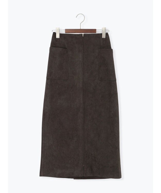 Te chichi ボンディングスエードタイトスカート チャコールグレー