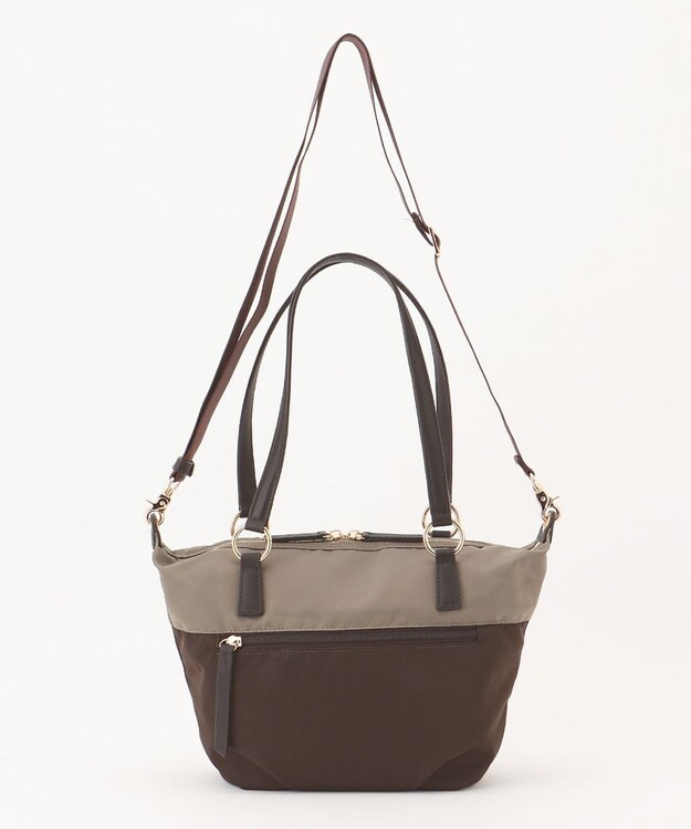 LA BAGAGERIE ウォータープルーフナイロン　2WAYハンドバッグ グレージュ