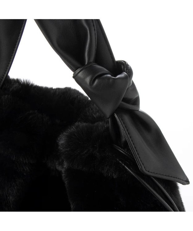 UNBILLION cachecache リボンハンドルエコファードロストバッグ ブラック