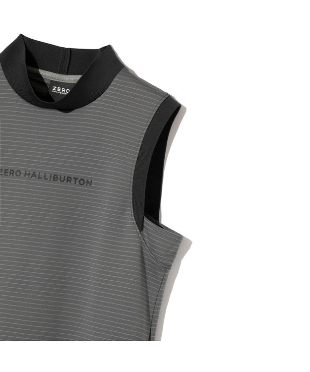 ZERO HALLIBURTON ノースリーブボーダーモックネック ZHG-W6S5b 85218 グレー