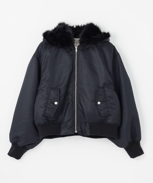 NAVE 【Nave】ファーカラーMA-1 ブラック系