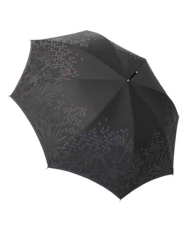 槇田商店 monotone 花 ブラック 長傘 クロ