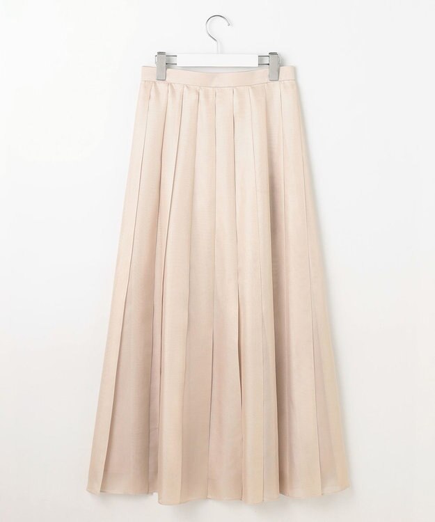 自由区 【Exclusive】シャイニープリーツ スカート ベージュ