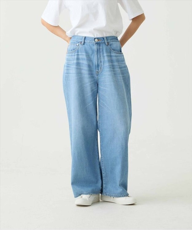 caqu Linen sagging wide pants ワイドシルエットリネンデニム 5years