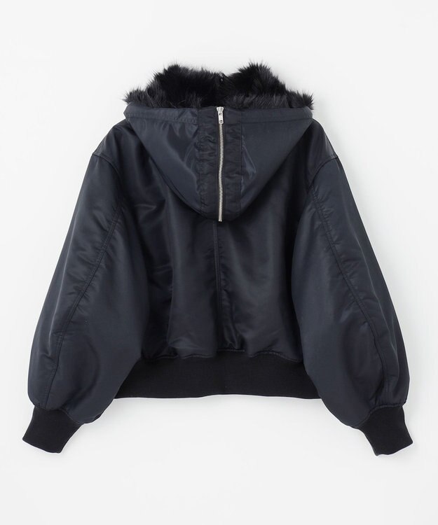 NAVE 【Nave】ファーカラーMA-1 ブラック系