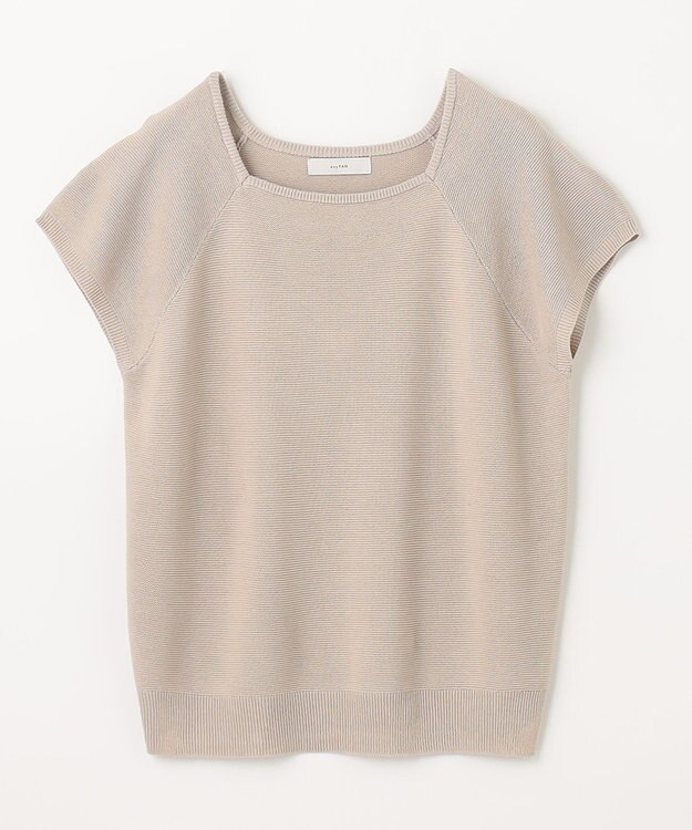 ANY 【洗濯機可能/アンチピリング/UVケア】アクリルガータースクエアニット サンドベージュ