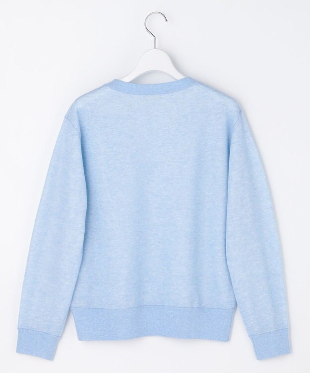 自由区 L グラフィックジャカード ニット サックス×オフ