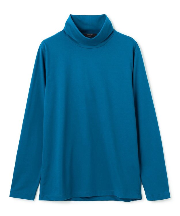 JOSEPH HOMME スビンソフトジャージー　タートルネックカットソー ダルブルー系