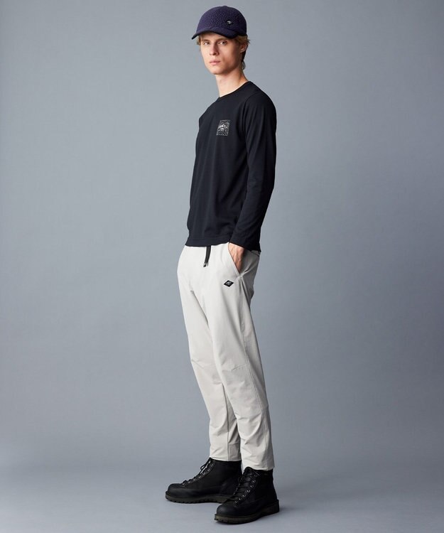 JOSEPH ABBOUD MOUNTAIN 【吸水速乾/消臭性】デオドライ天竺 ロングスリーブ Tシャツ ブラック系