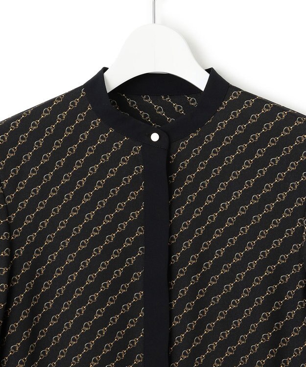 23区 【洗える】Ratti チェーンモチーフ ワンピース ブラックプリント