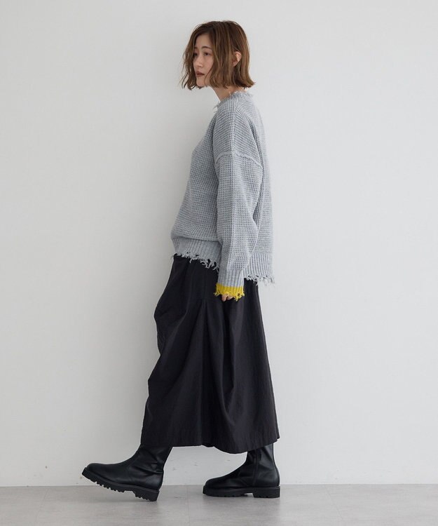 YECCA VECCA コクーンデザインワイドパンツ Black