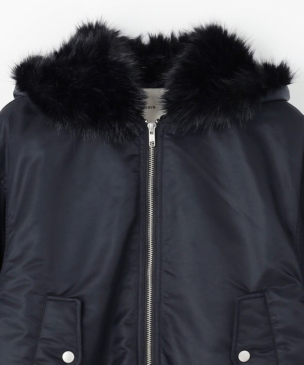 NAVE 【Nave】ファーカラーMA-1 ブラック系