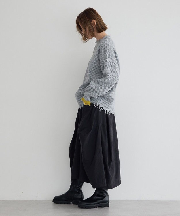 YECCA VECCA コクーンデザインワイドパンツ Black