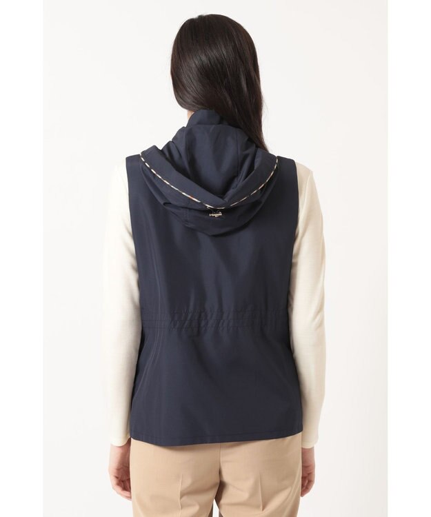 DAKS リバーシブル ハウスチェックベスト ネイビー