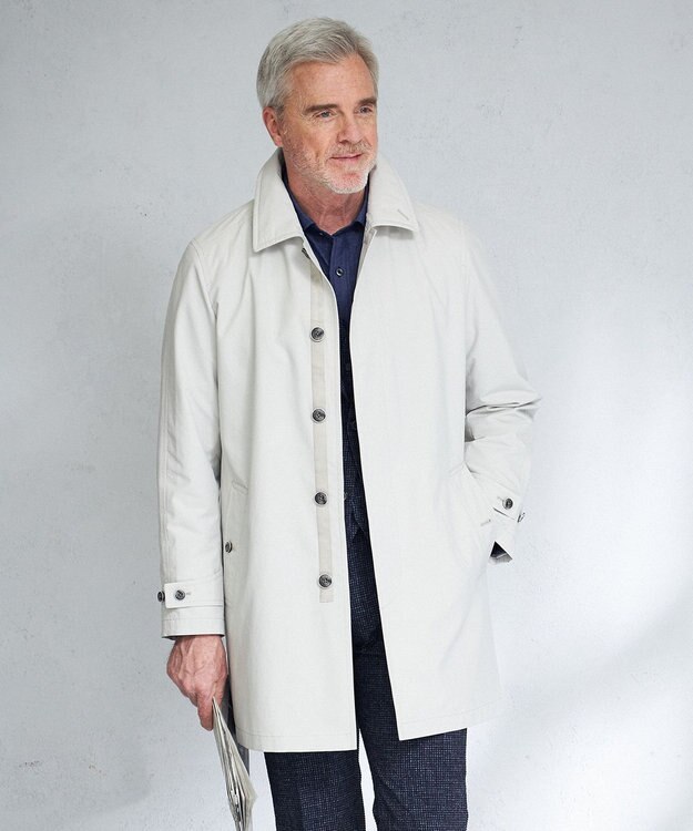 JOSEPH ABBOUD 【JAPAN FABRIC・撥水加工】マルチシーン対応コート ライトグレー系