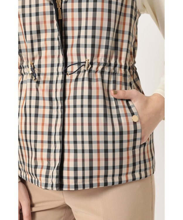 DAKS リバーシブル ハウスチェックベスト ネイビー