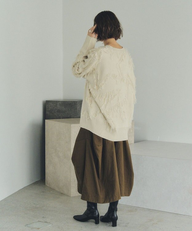 YECCA VECCA コクーンデザインワイドパンツ Khaki