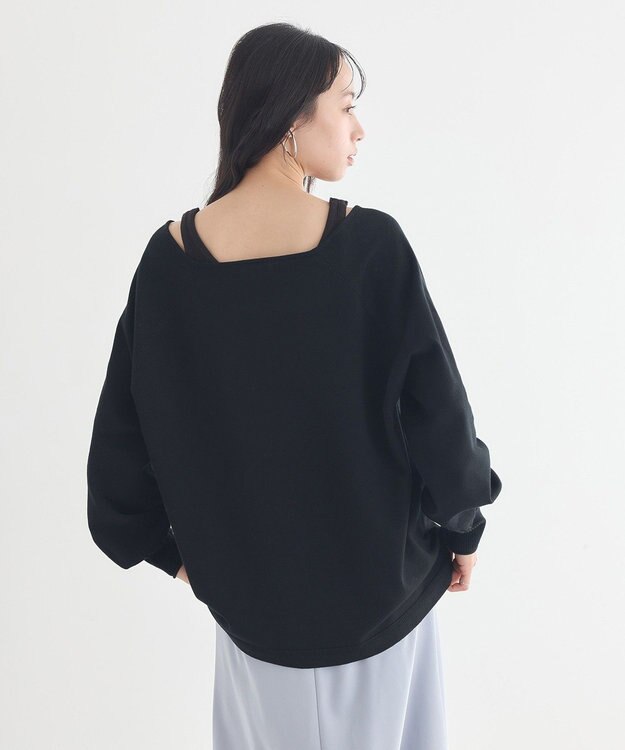 earth music&ecology ディープＶネックプルオーバー Black