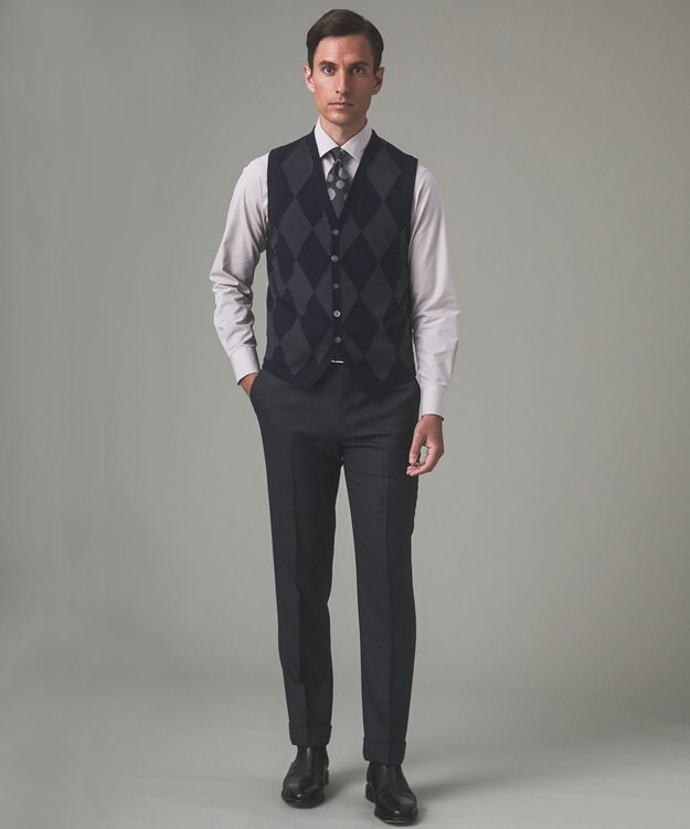 GOTAIRIKU 【ZEGNA/ゼニア】ISLANDFLEECE/アイランドフリース 3ピーススーツ（グレー） グレー系8