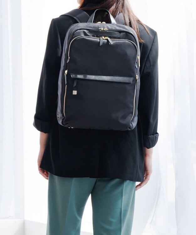 ACE BAGS & LUGGAGE 【雑誌掲載】 ace. ラプリム リュック レディースビジネス B4 15.6インチサイズ 68802 エース ブラック×ゴールド