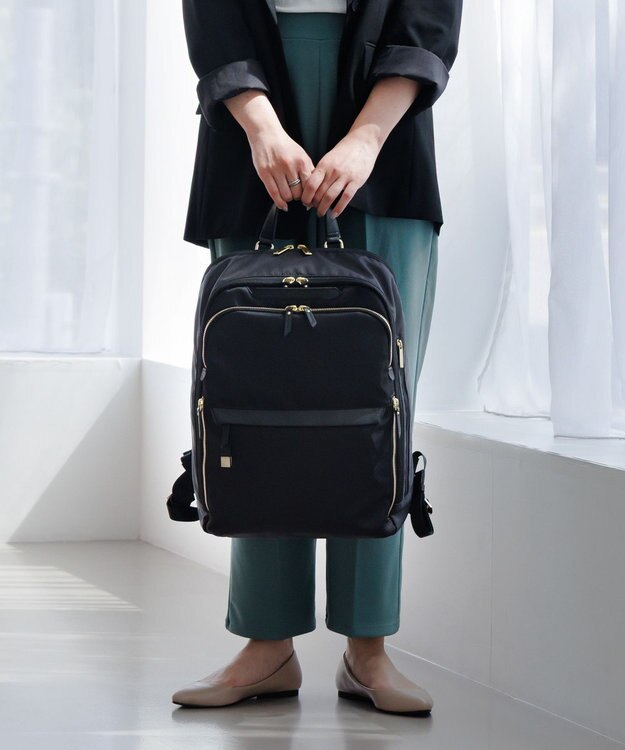 ACE BAGS & LUGGAGE 【雑誌掲載】 ace. ラプリム リュック レディースビジネス B4 15.6インチサイズ 68802 エース ブラック×ゴールド