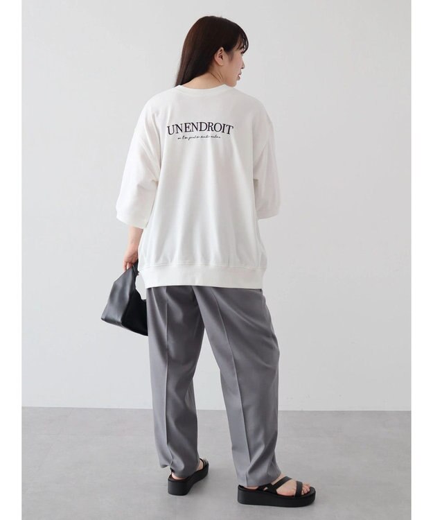 Green Parks ７分袖ロゴミニ裏毛トレＴＥＥ Off White