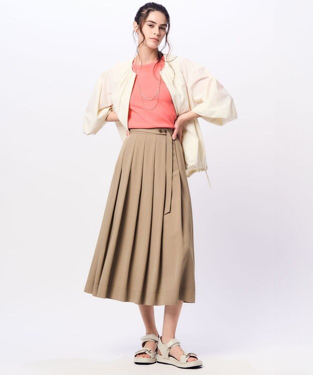 23区 S 【洗える/撥水加工】ナイロン2WAYストレッチ  ブルゾン ホワイト系