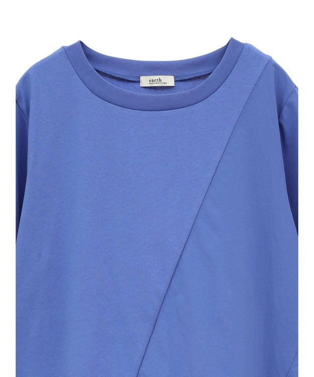 earth music&ecology プリーツドッキングチュニック Blue