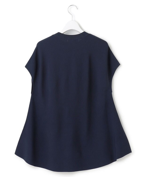 23区 【洗える】レーヨンポリエステルストレッチ フレア ニット ネイビー系