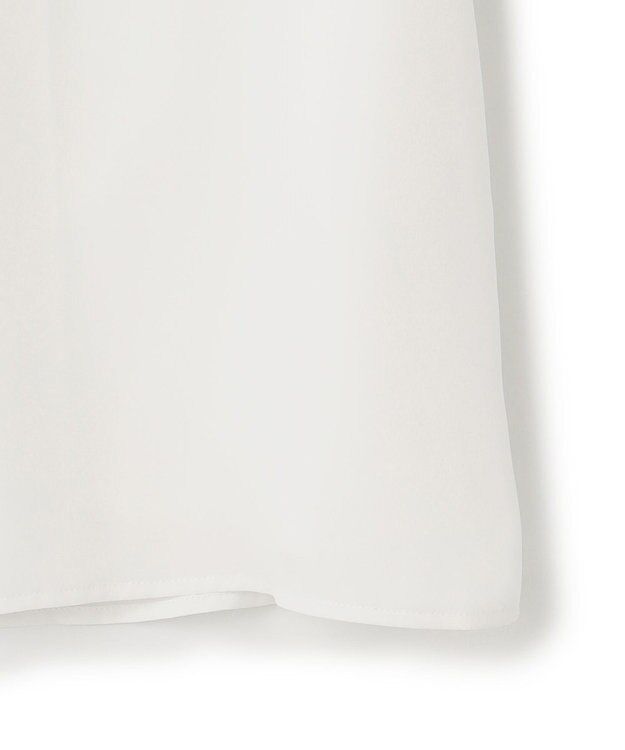 23区 【洗える】シルキーデシン タックデザイン カットソー ホワイト系