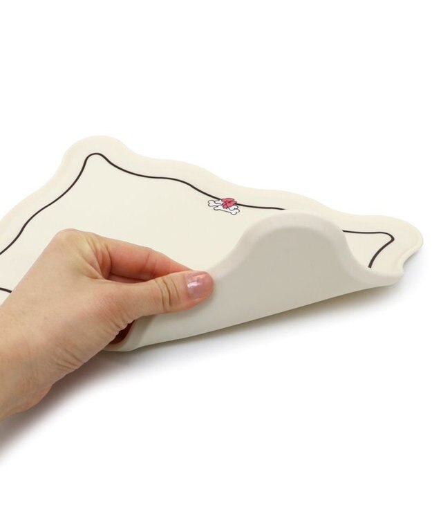 PET PARADISE ディズニー ミッキーマウス＆プルート シリコンマット オフホワイト