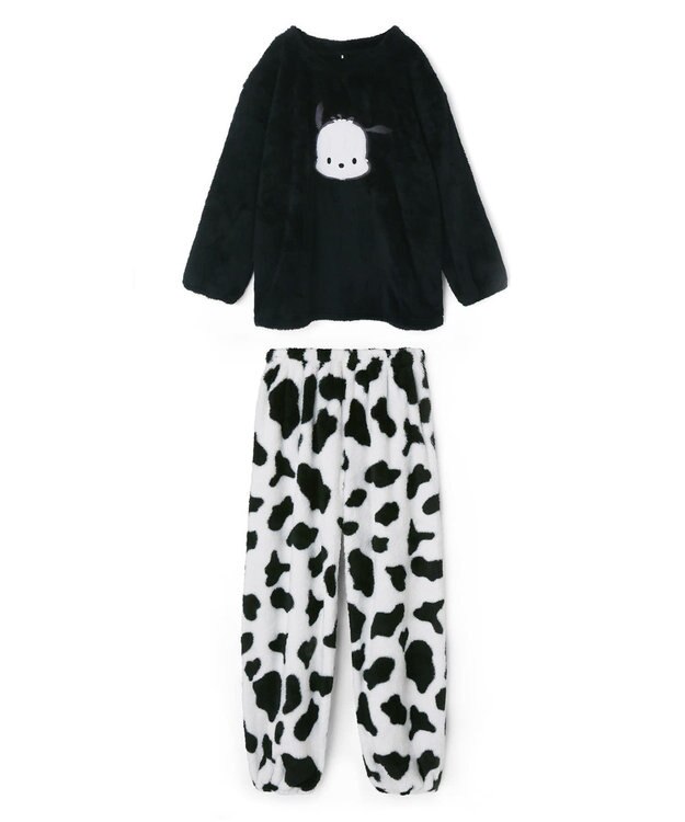 San-ai Resort（三愛水着楽園） 【SALE】温活にもぴったり！ポチャッコペアルームウェアセット・クロ  【northerly】【サンリオキャラクターズ×San-ai Resortコラボ】 ブラック