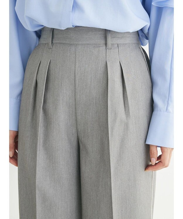 Green Parks パイピングサイドラインワイドパンツ Gray