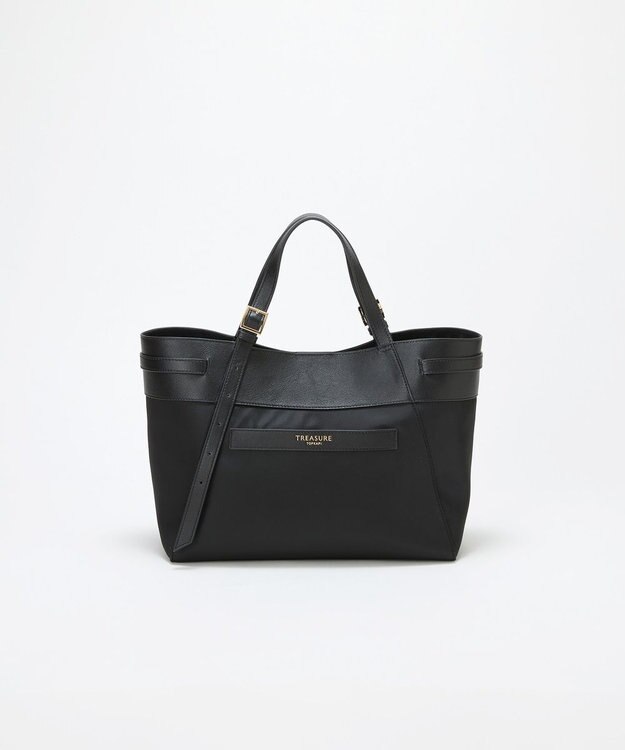 TOPKAPI 【TREASURE TOPKAPI】ナイロン レザーコンビ 2way トートバッグ A4対応 ブラック