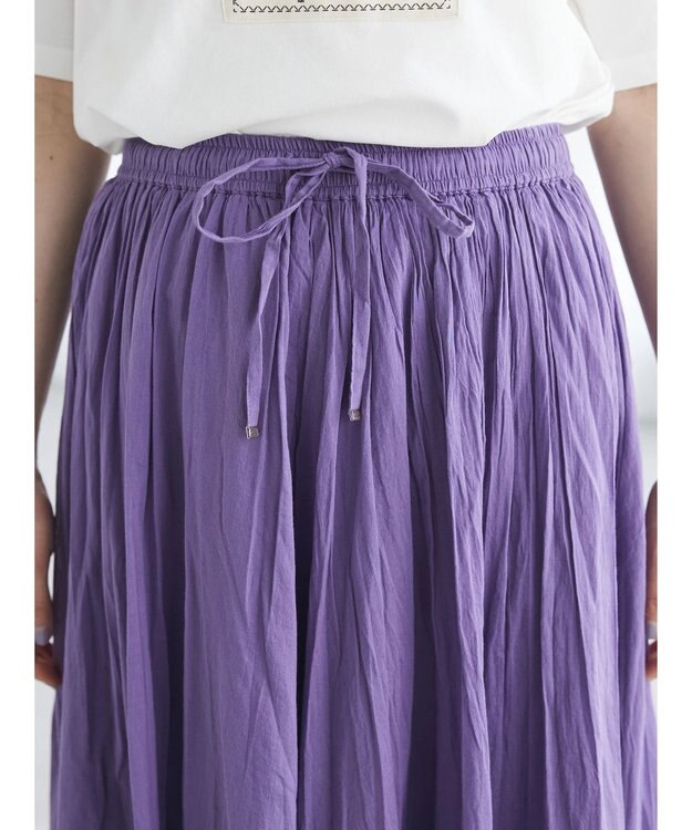 CRAFT STANDARD BOUTIQUE コットンボイルギャザースカート Purple