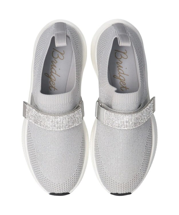 Bridget Birkin 【Bridget Birkin】ベルトストーンニットスニーカー ライトグレー