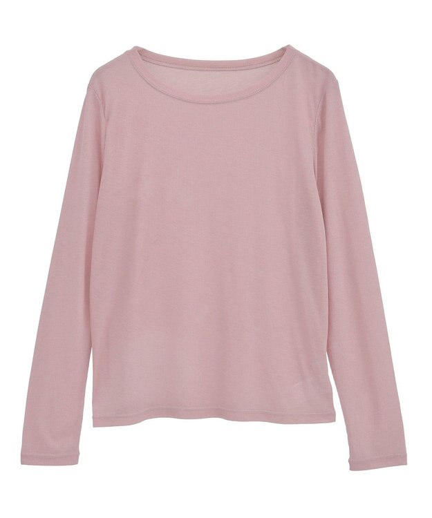 earth music&ecology クルーネックシアーテレコプルオーバー Pink