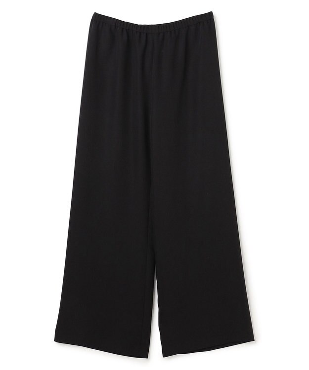 UNFILO 【ウエストゴム】ドライダブルクロス イージー ワイドパンツ ネイビー