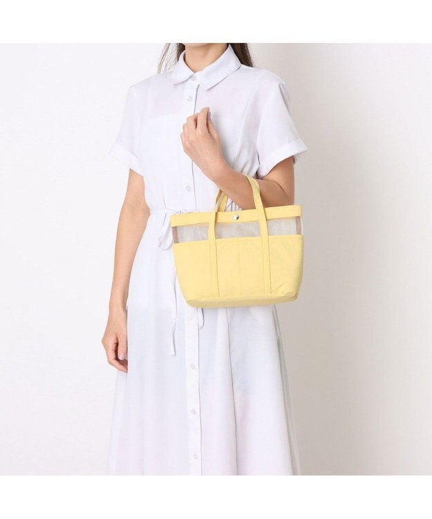 UNBILLION カシュカシュ cachecache / ナイロン×メッシュバッグインバッグ イエロー