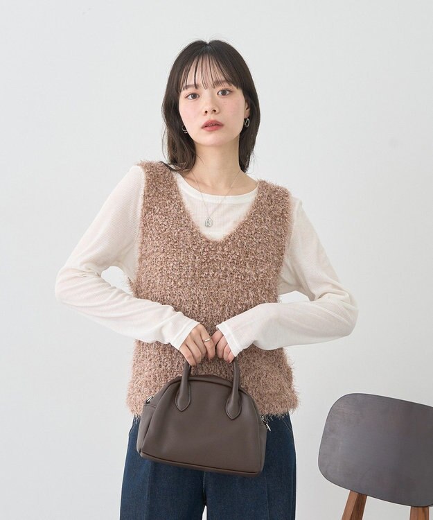 earth music&ecology クルーネックシアーテレコプルオーバー Off White